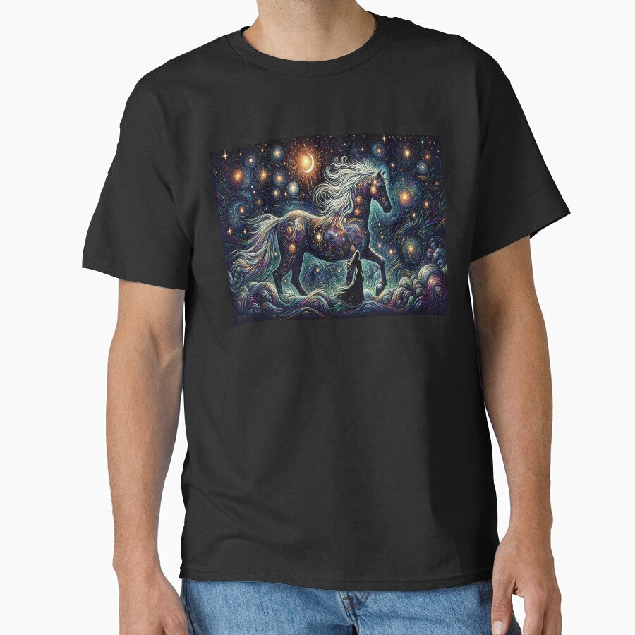 Cosmic Horse by M-Y-A-R-T- - Adult & Kids T-Shirts, Sweatshirts & Hoodies apparel design preview 1