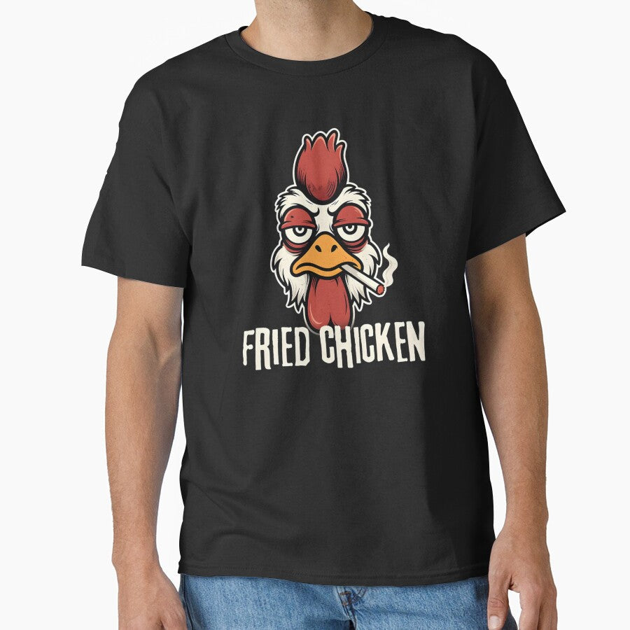 Smokin' Fried Chicken Retro Cartoon Mascot by - Adult & Kids T-Shirts, Sweatshirts & Hoodies apparel design preview 1