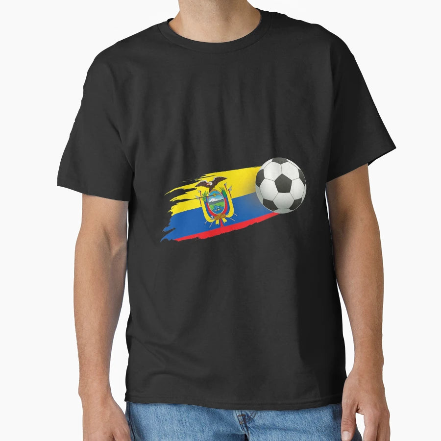 Ecuador Soccer Ball Ecuador Flag Jersey T-Shirt - Streetwear Style Unisex - T-Shirt, Sweatshirt, Hoodie