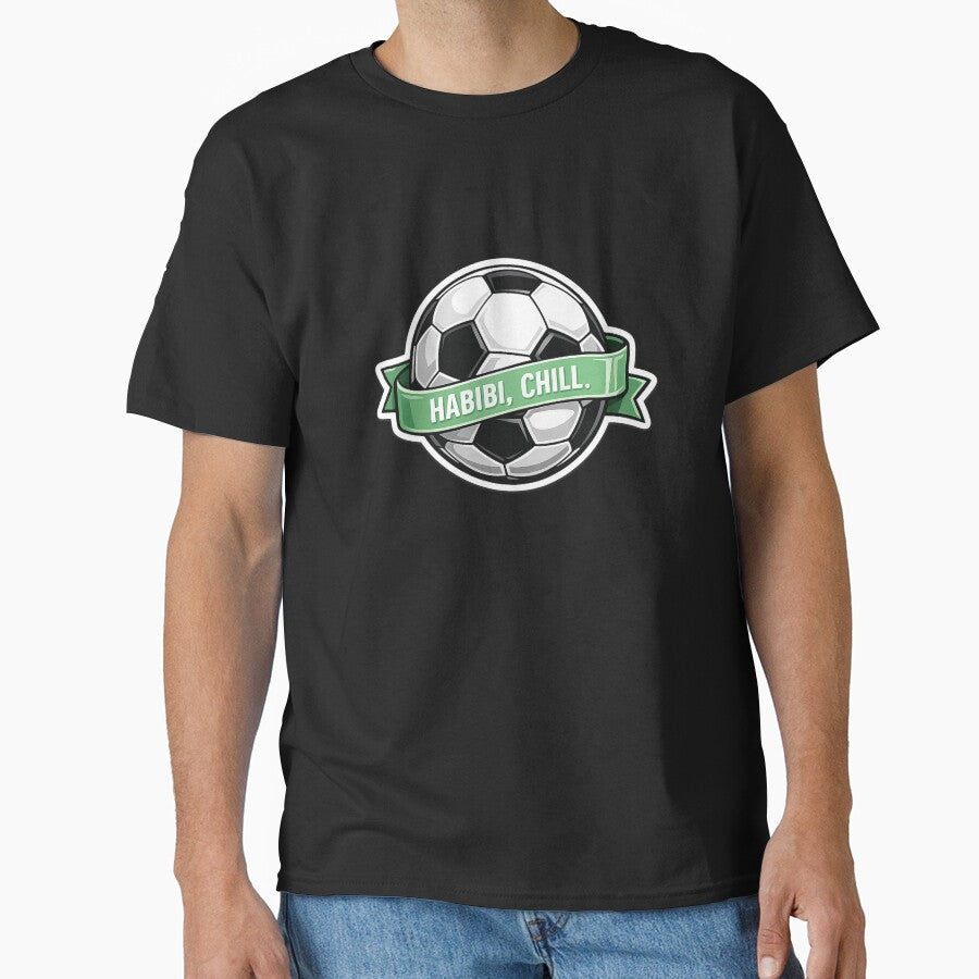 Habibi, Chill Retro Football Motivation Sticker by - Adult & Kids T-Shirts, Sweatshirts & Hoodies apparel design preview 1