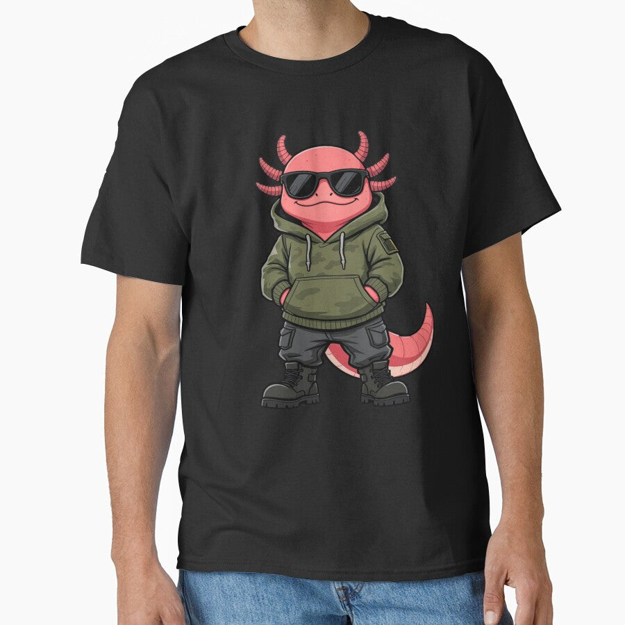 Army Axolotl Modern Cool Military Streetwear - Adult & Kids T-Shirts, Sweatshirts & Hoodies apparel design preview 1