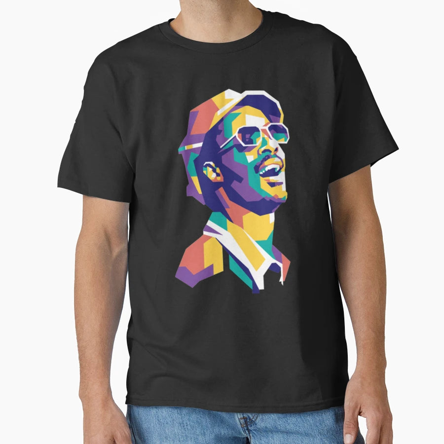 Stevie Wonder Stevie Wonder T-Shirt - Minimalist Print for Adults - T-Shirt, Sweatshirt, Hoodie