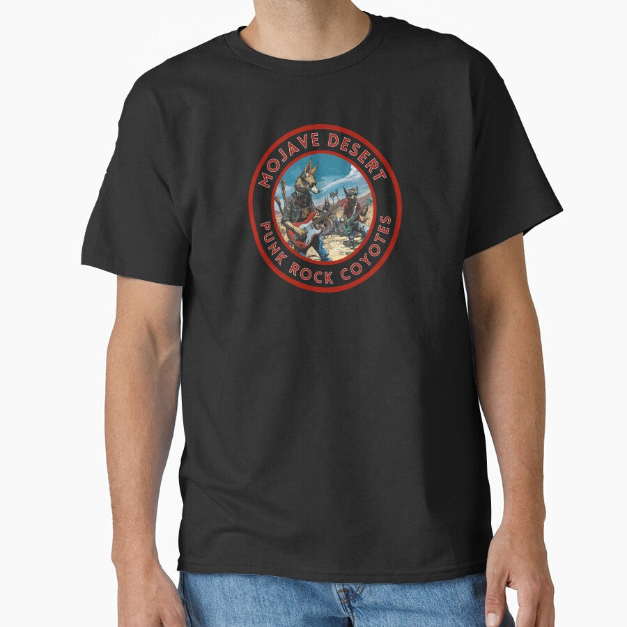 Mojave Desert Punk Rock Coyotes by MojaveTradePost - Adult & Kids T-Shirts, Sweatshirts & Hoodies apparel design preview 1