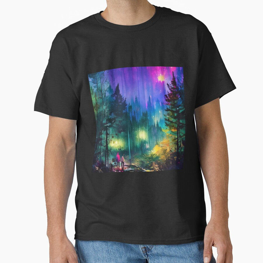 Forest Nightscape by GrimSun - Adult & Kids T-Shirts, Sweatshirts & Hoodies apparel design preview 1