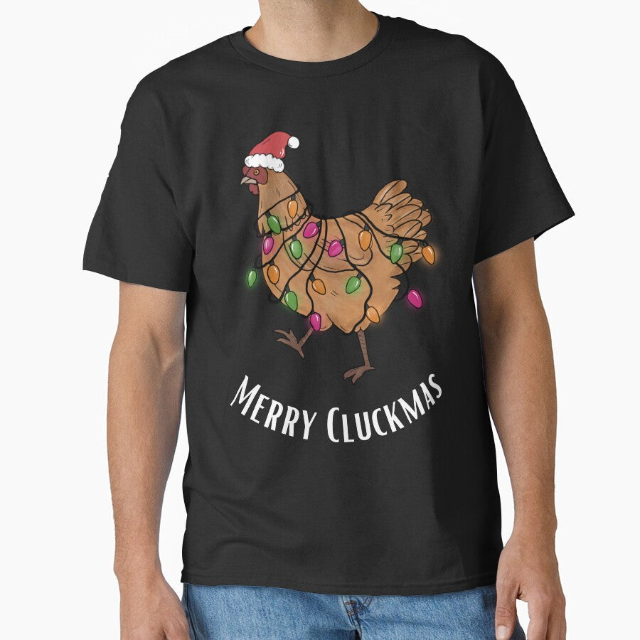 Merry Cluckmas by SushiAnn - Adult & Kids T-Shirts, Sweatshirts & Hoodies apparel design preview 1