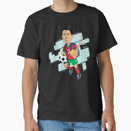 BACK TO SCHOOL CARICATURE CHRISTIANO RONALDO by - Adult & Kids T-Shirts, Sweatshirts & Hoodies apparel design preview 1