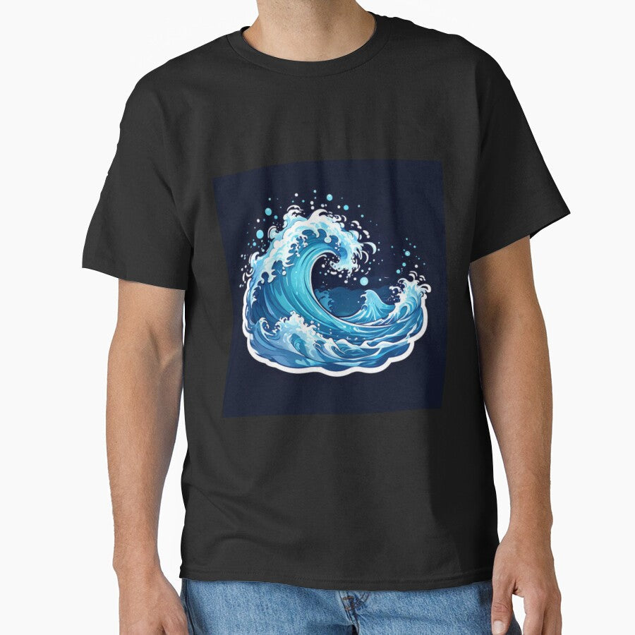 Crashing Wave by Planetporridge - Adult & Kids T-Shirts, Sweatshirts & Hoodies apparel design preview 1