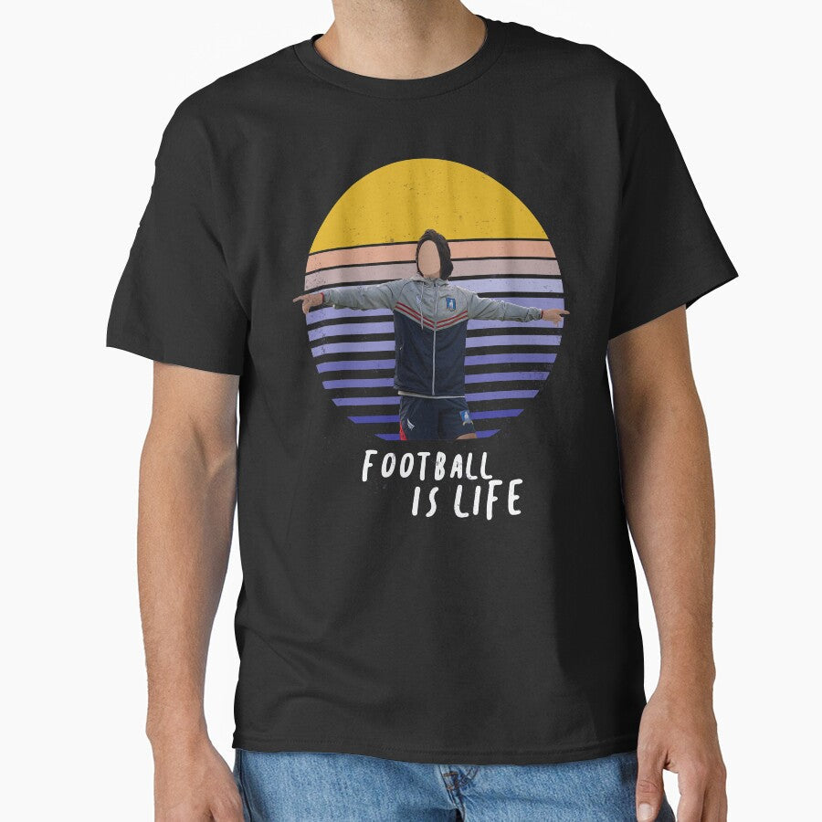 Football is life Vintage Sunset by creative-boo - Adult & Kids T-Shirts, Sweatshirts & Hoodies apparel design preview 1