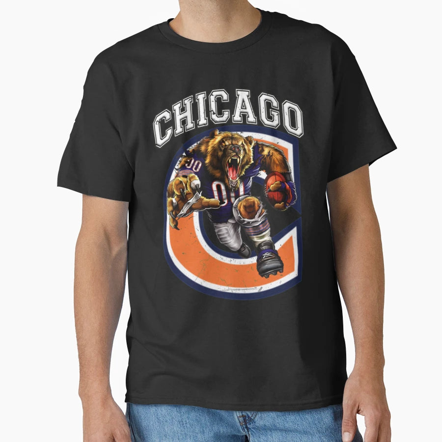Chicago Football T-Shirt - Trendy Graphic for Adults - T-Shirt, Sweatshirt, Hoodie