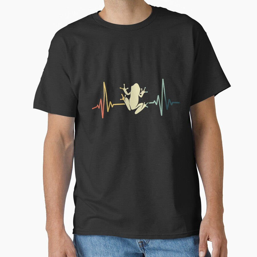 Frog Heartbeat Vintage by NgocLanDesign - Adult & Kids T-Shirts, Sweatshirts & Hoodies apparel design preview 1