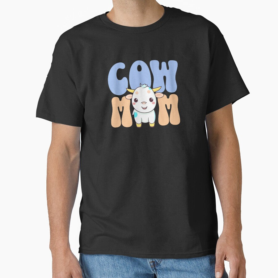 Cow Mom Cute Pet by BlueCoastPOD - Adult & Kids T-Shirts, Sweatshirts & Hoodies apparel design preview 1
