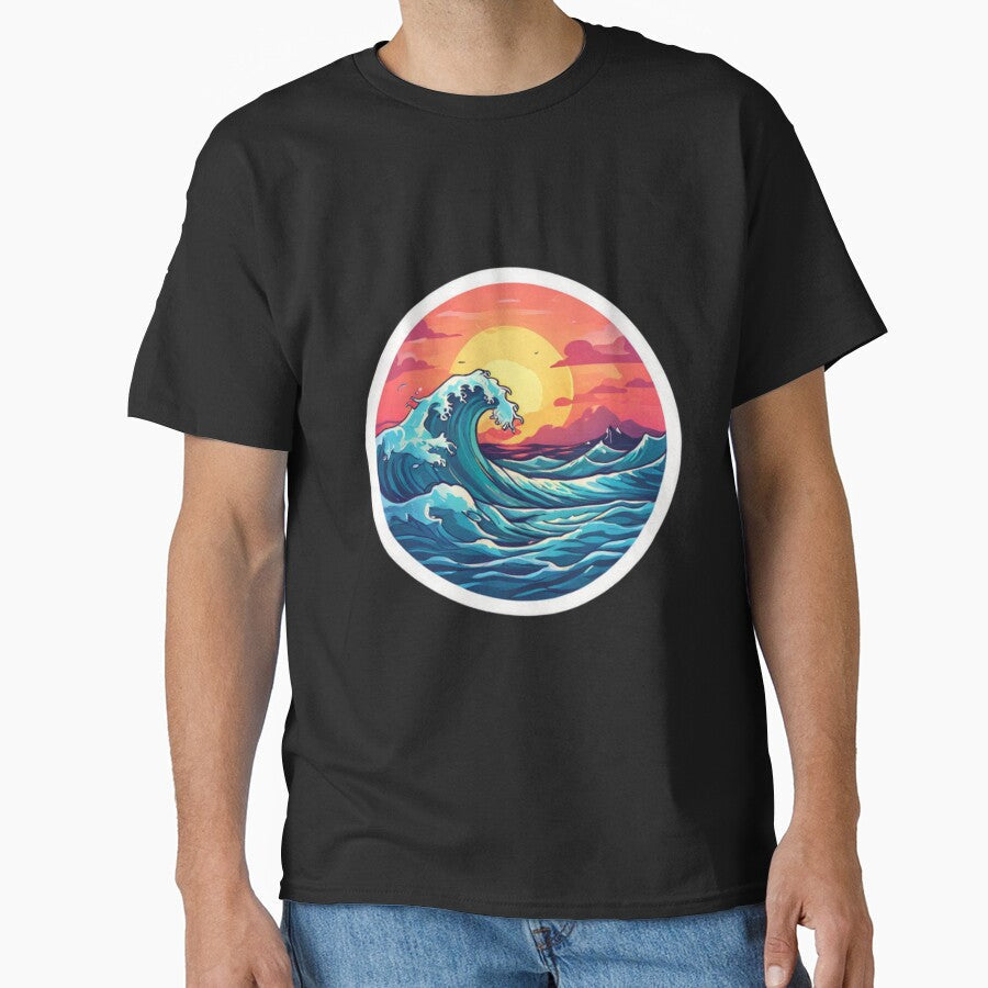 Cool Ocean Wave Art by Planetporridge - Adult & Kids T-Shirts, Sweatshirts & Hoodies apparel design preview 1