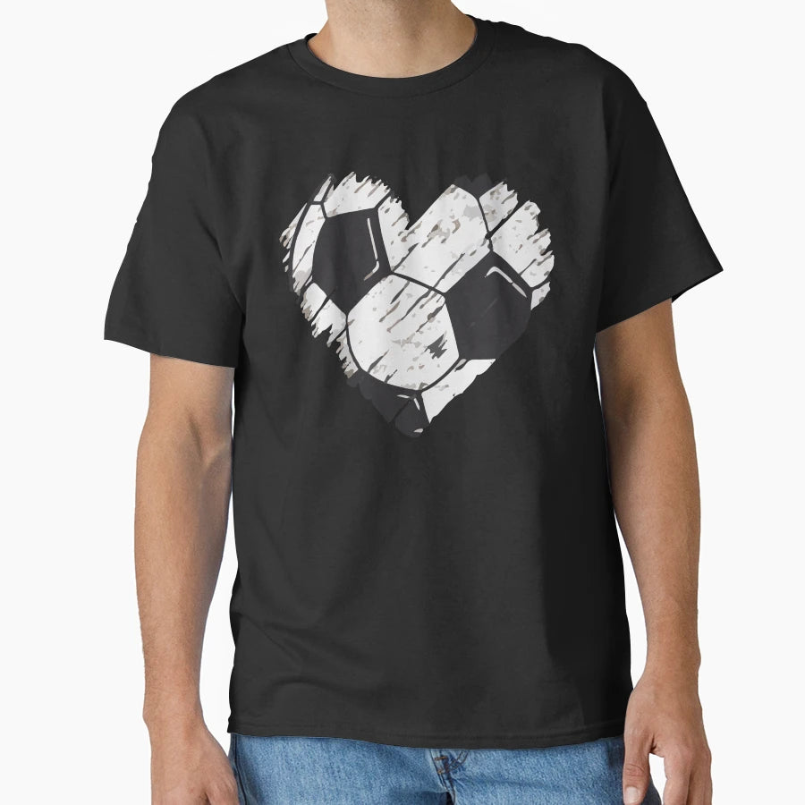 Distressed Soccer Heart Soccer Mom T-Shirt - Unique Graphic Men Women - T-Shirt, Sweatshirt, Hoodie
