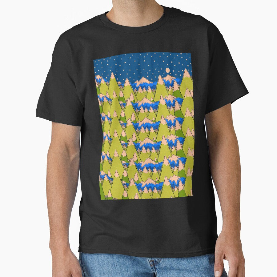 Of mountains and forests by Swadeillustrations - Adult & Kids T-Shirts, Sweatshirts & Hoodies apparel design preview 1