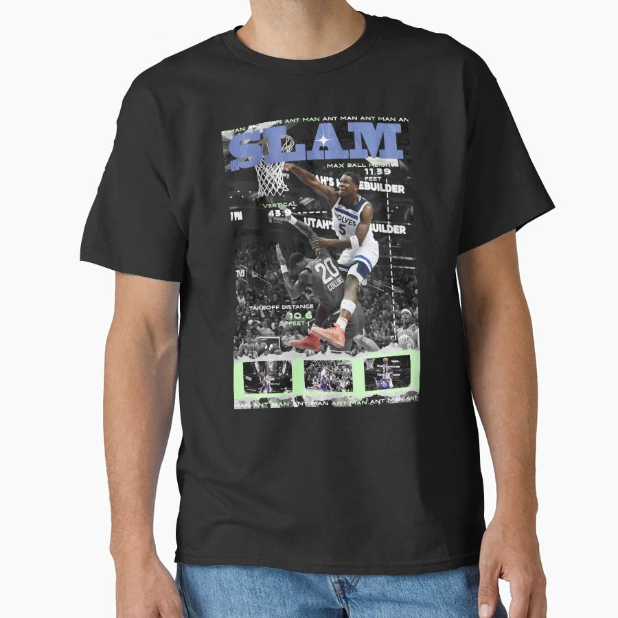 Anthony Edwards Posterize Dunk T-Shirt - Custom Art Print for Adults - T-Shirt, Sweatshirt, Hoodie