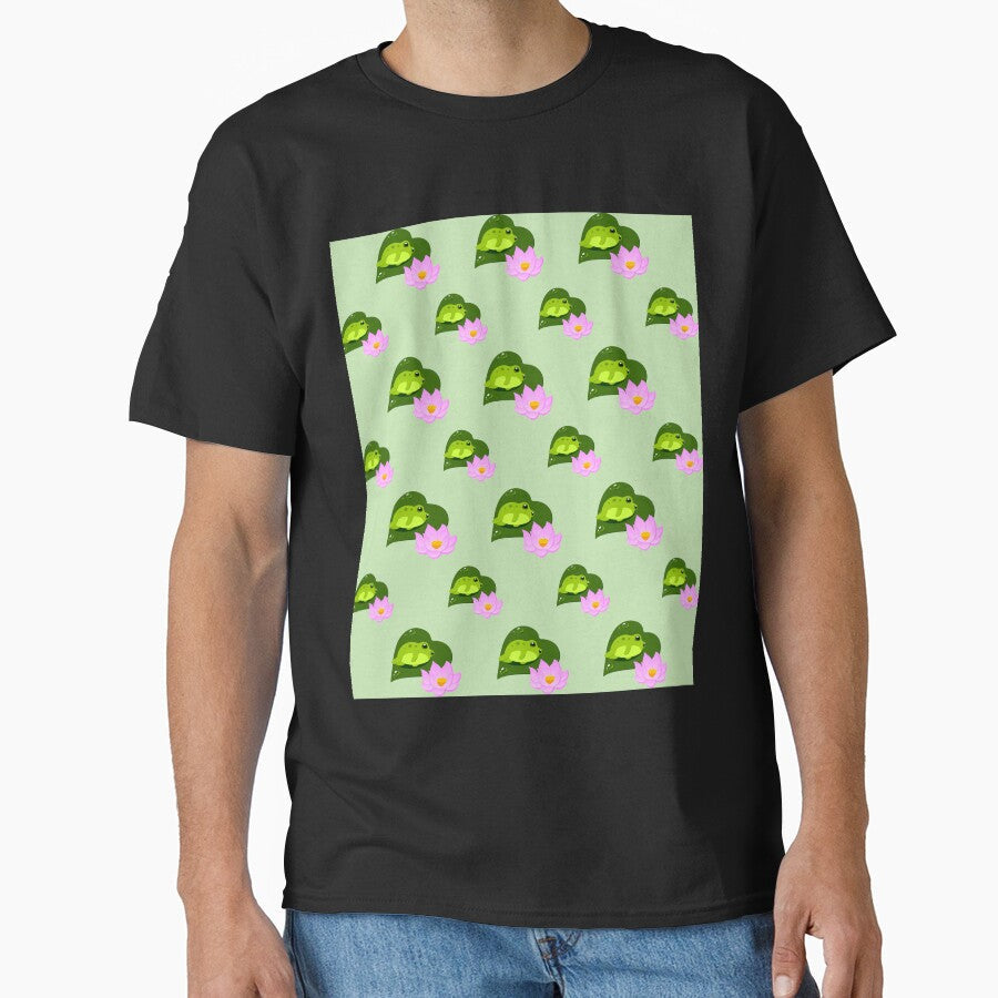 Cute Frog Pattern by 37jlee - Adult & Kids T-Shirts, Sweatshirts & Hoodies apparel design preview 1