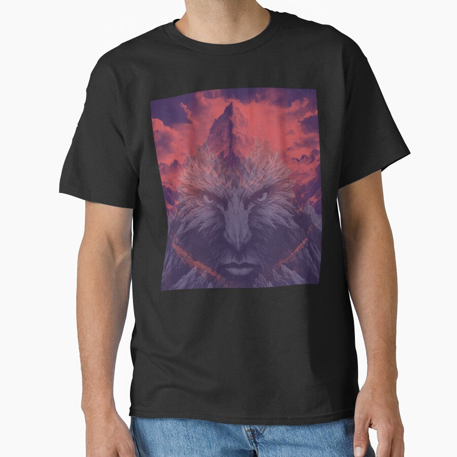 Eagle and the mountains by JAGA-ALIME - Adult & Kids T-Shirts, Sweatshirts & Hoodies apparel design preview 1