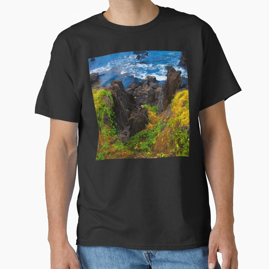 Tropical Hawaiian Island Lush Ocean Cove Art Photo by - Adult & Kids T-Shirts, Sweatshirts & Hoodies apparel design preview 1