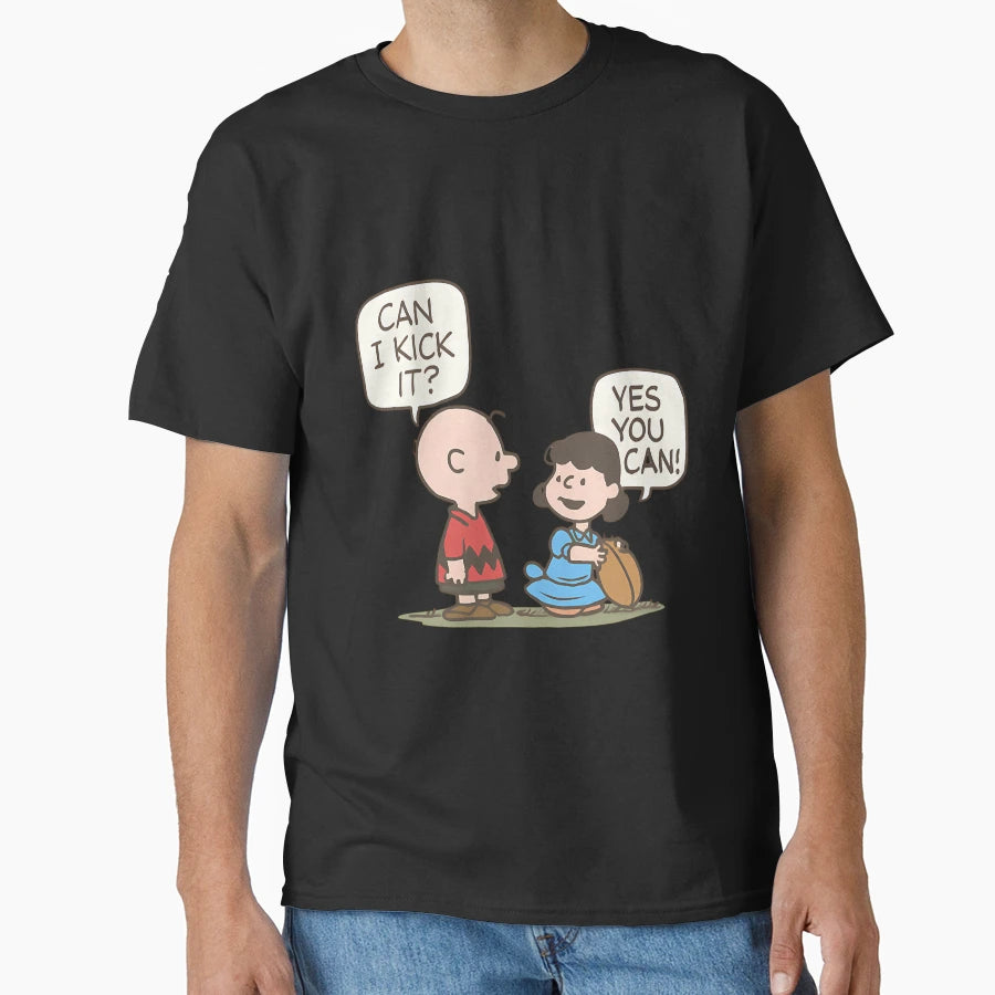 Brown Lucys Iconic Football Moment T-Shirt - Trendy Graphic Men Women - T-Shirt, Sweatshirt, Hoodie