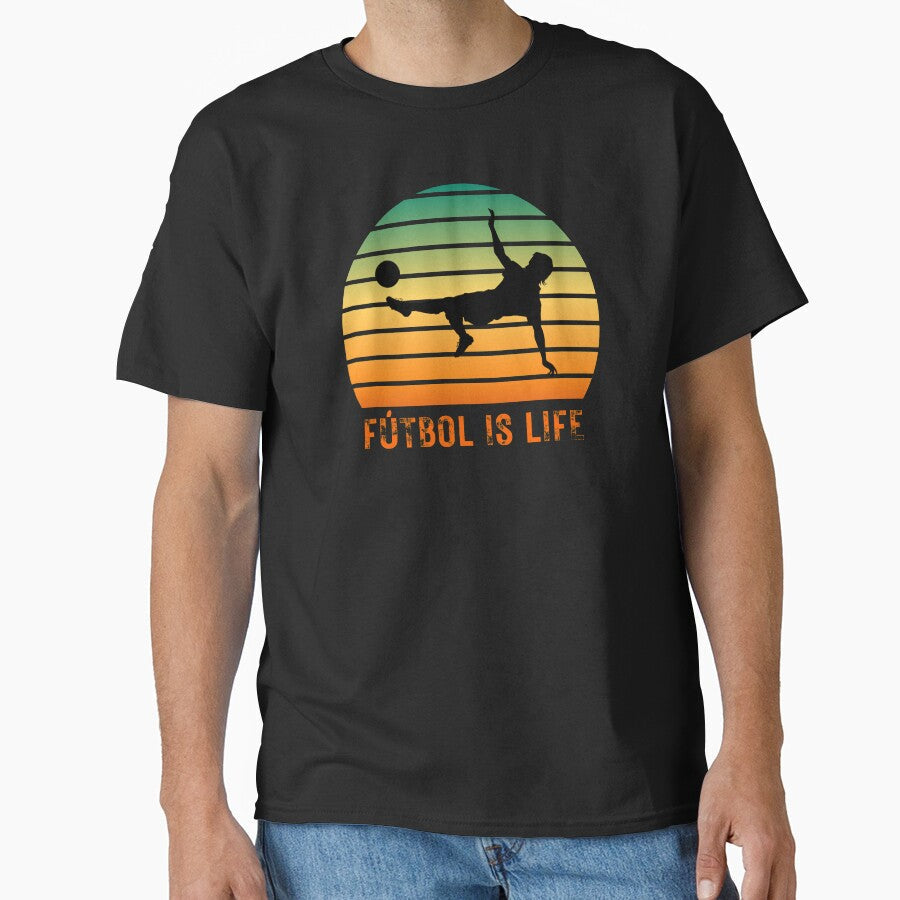 FUTBOL IS LIFE Vintage gifts for soccer lovers, - Adult & Kids T-Shirts, Sweatshirts & Hoodies apparel design preview 1