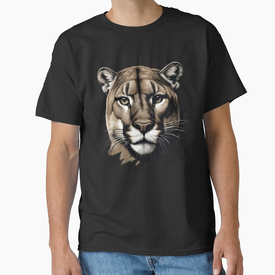 Vintage Mountain Lion Cougar by soulfulprintss8 - Adult & Kids T-Shirts, Sweatshirts & Hoodies apparel design preview 1