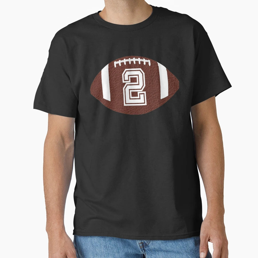 American Football Jersey No 2 Back T-Shirt - Custom Art Print for Adults - T-Shirt, Sweatshirt, Hoodie
