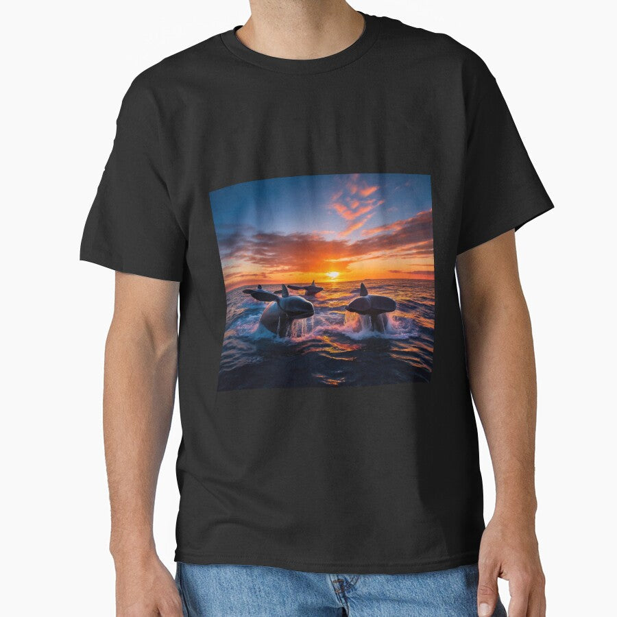 Pilot whales, navigators of the seas by Collection de - Adult & Kids T-Shirts, Sweatshirts & Hoodies apparel design preview 1