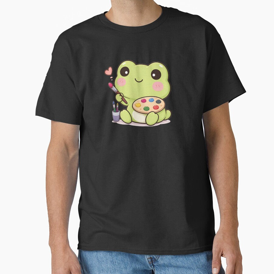 Cute painting frog by franky-and-art - Adult & Kids T-Shirts, Sweatshirts & Hoodies apparel design preview 1