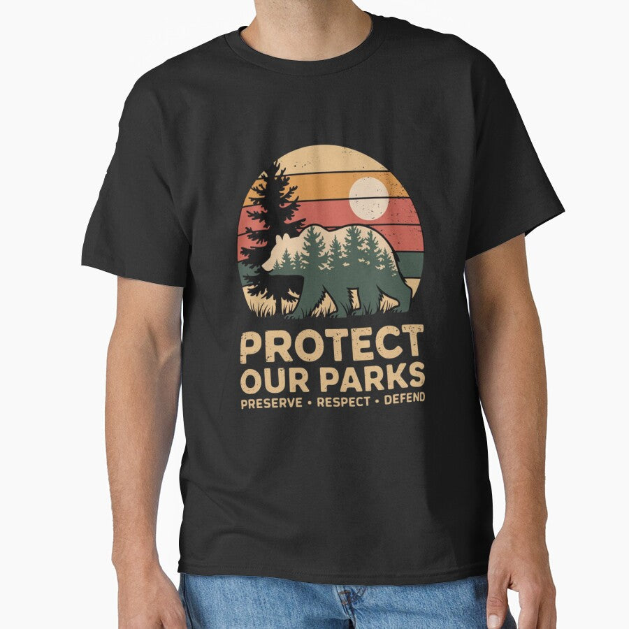 PROTECT OUR PARKS PRESERVE RESPECT DEFEND. by 123ks - Adult & Kids T-Shirts, Sweatshirts & Hoodies apparel design preview 1