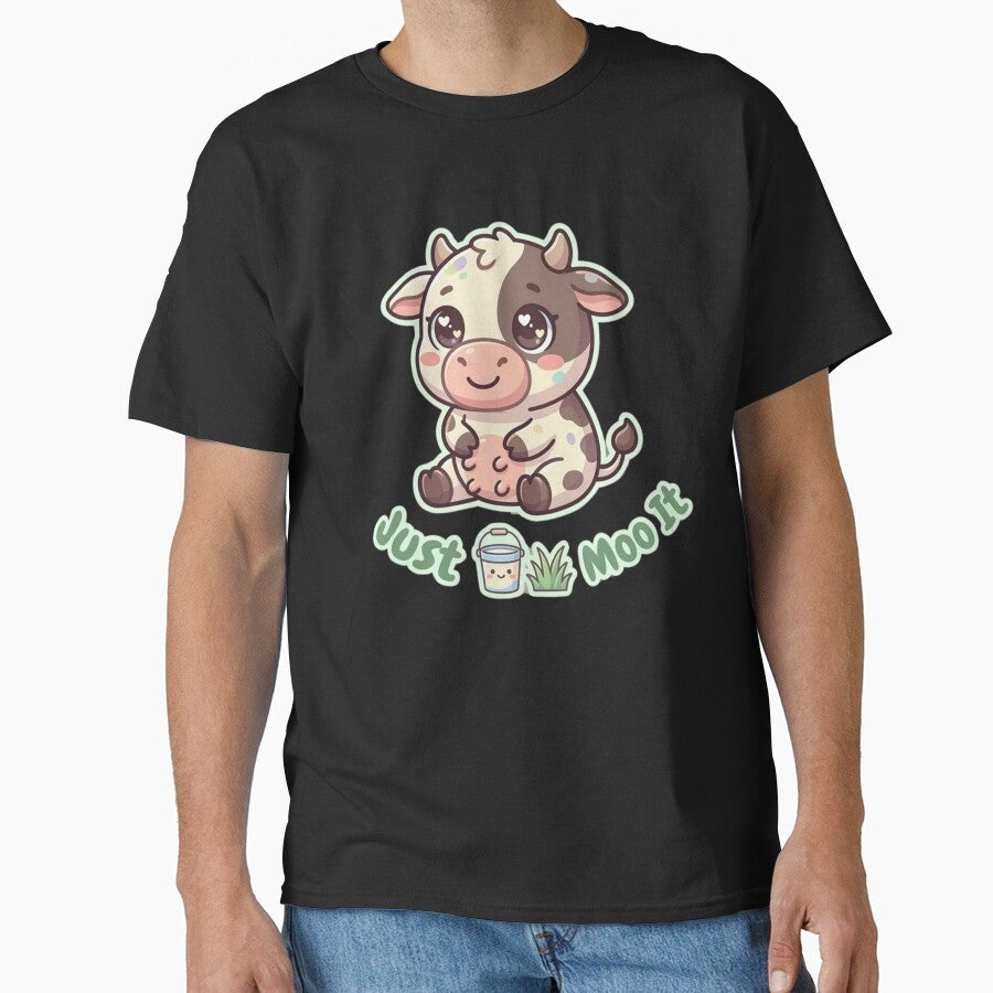 Just Moo It Funny Cow Design by SarcasmThreads - Adult & Kids T-Shirts, Sweatshirts & Hoodies apparel design preview 1