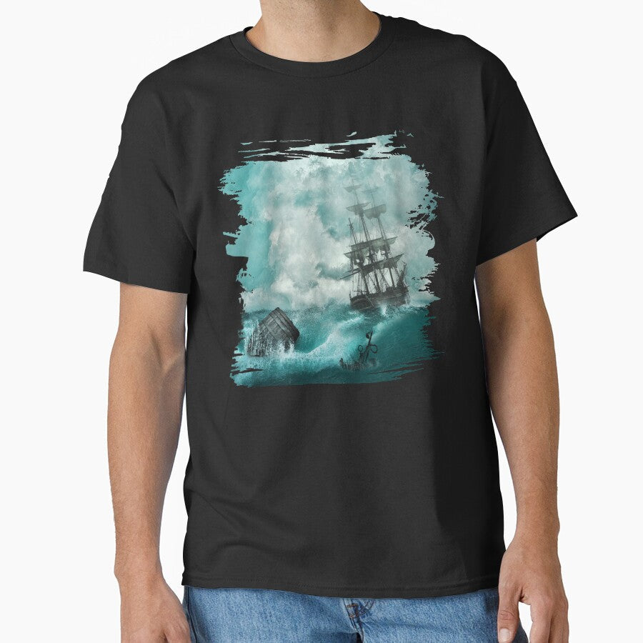 Blue ocean waves-Duvet Cover by kingdom-designs - Adult & Kids T-Shirts, Sweatshirts & Hoodies apparel design preview 1