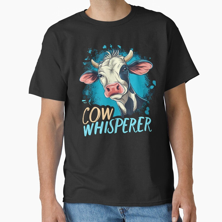 Cow Whisperer, funny saying for animal mom, dad or - Adult & Kids T-Shirts, Sweatshirts & Hoodies apparel design preview 1