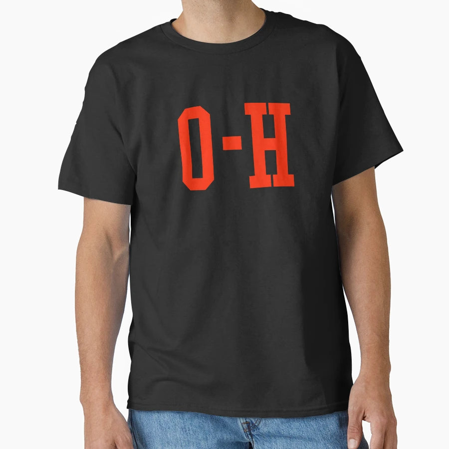 Scarlet Half O H I O Ohio T-Shirt - Streetwear Style Unisex - T-Shirt, Sweatshirt, Hoodie