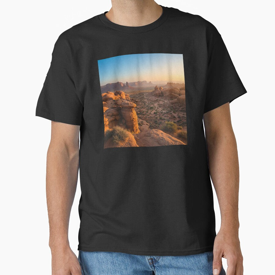 Realistic Desert Landscape Scene by PBSimmons - Adult & Kids T-Shirts, Sweatshirts & Hoodies apparel design preview 1