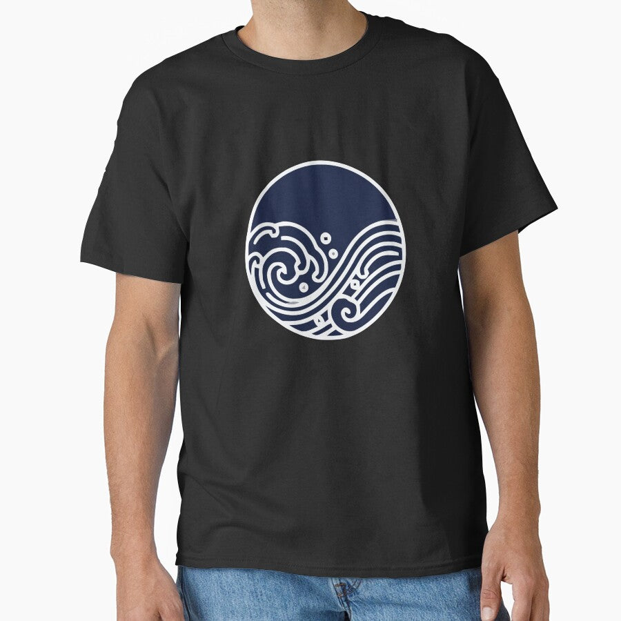 Simple art ocean waves by zaher97 - Adult & Kids T-Shirts, Sweatshirts & Hoodies apparel design preview 1