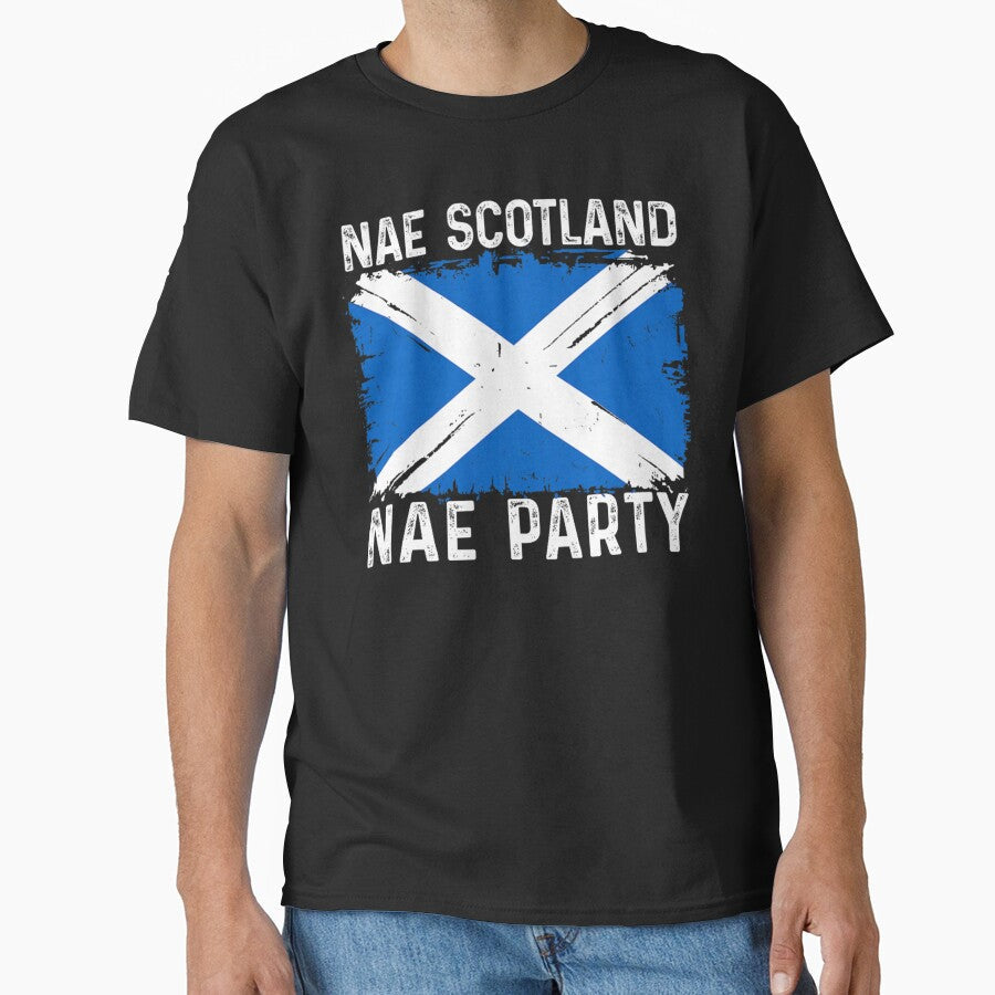 No Scotland Party Distressed Scottish Saltire Flag by - Adult & Kids T-Shirts, Sweatshirts & Hoodies apparel design preview 1
