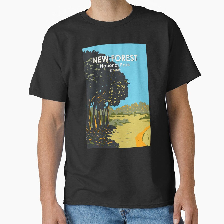 New Forest National Park England Vintage by - Adult & Kids T-Shirts, Sweatshirts & Hoodies apparel design preview 1