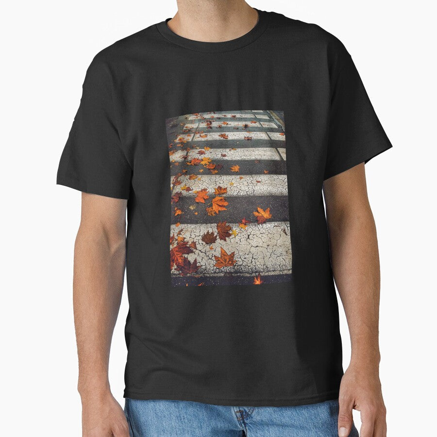 Autumn Leaves Street City by eleonoraingrid - Adult & Kids T-Shirts, Sweatshirts & Hoodies apparel design preview 1