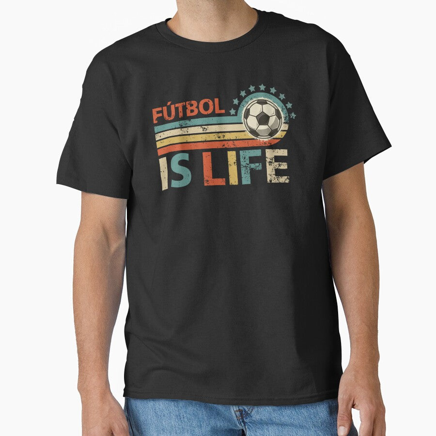 Retro Futbol is Life by thepetitepear - Adult & Kids T-Shirts, Sweatshirts & Hoodies apparel design preview 1