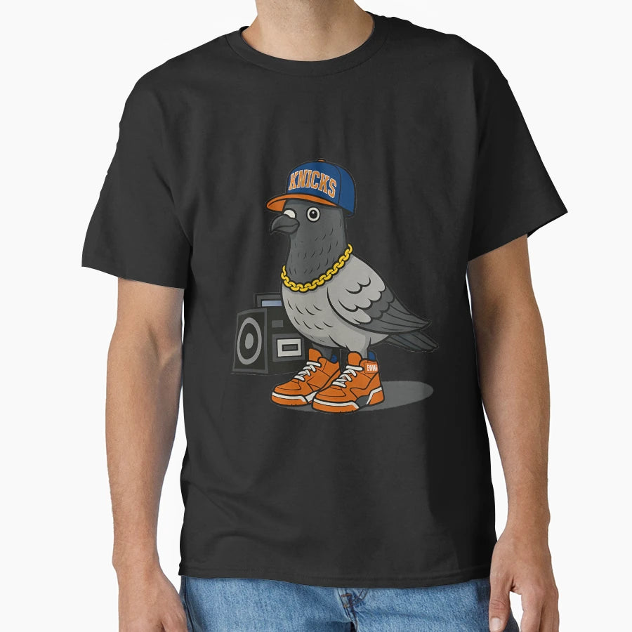 Nyc Pigeon Knicks T-Shirt - Graphic Print Men Women - T-Shirt, Sweatshirt, Hoodie