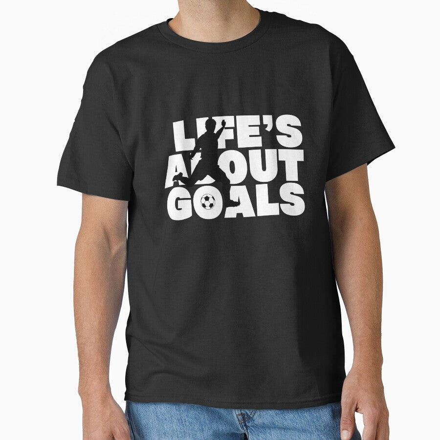 Life Is About Goals, Soccer by cocokara999 - Adult & Kids T-Shirts, Sweatshirts & Hoodies apparel design preview 1