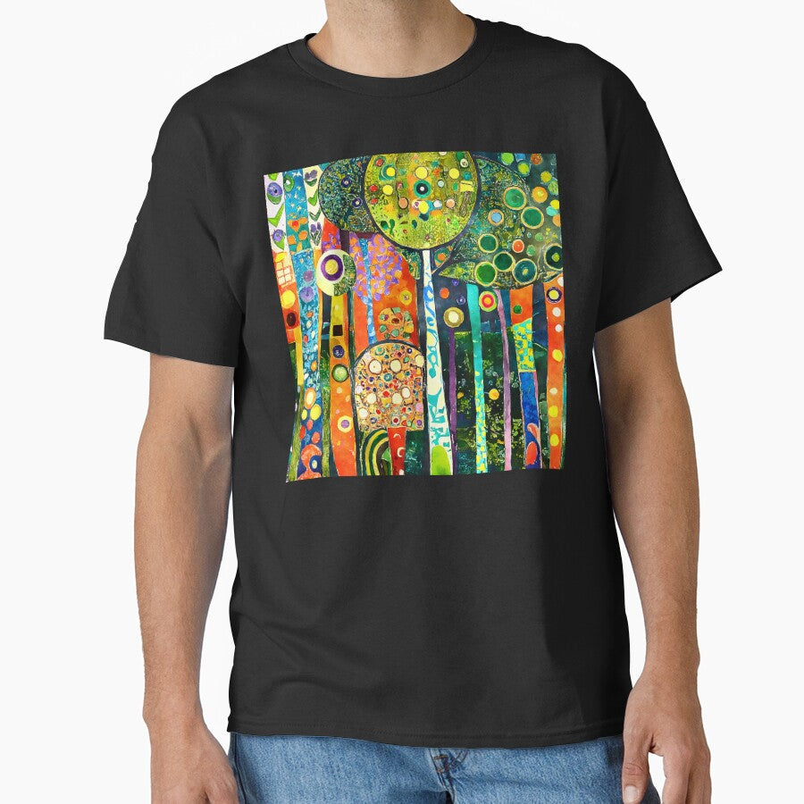 Funky Fantasy Forest Colorful Abstract Trees Digital - Adult & Kids T-Shirts, Sweatshirts & Hoodies apparel design preview 1