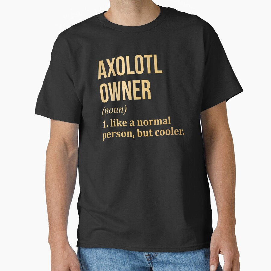 Axolotl Owner Definition in Gold by XCIV - Adult & Kids T-Shirts, Sweatshirts & Hoodies apparel design preview 1