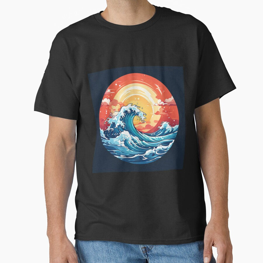 Ocean Wave Art by Planetporridge - Adult & Kids T-Shirts, Sweatshirts & Hoodies apparel design preview 1