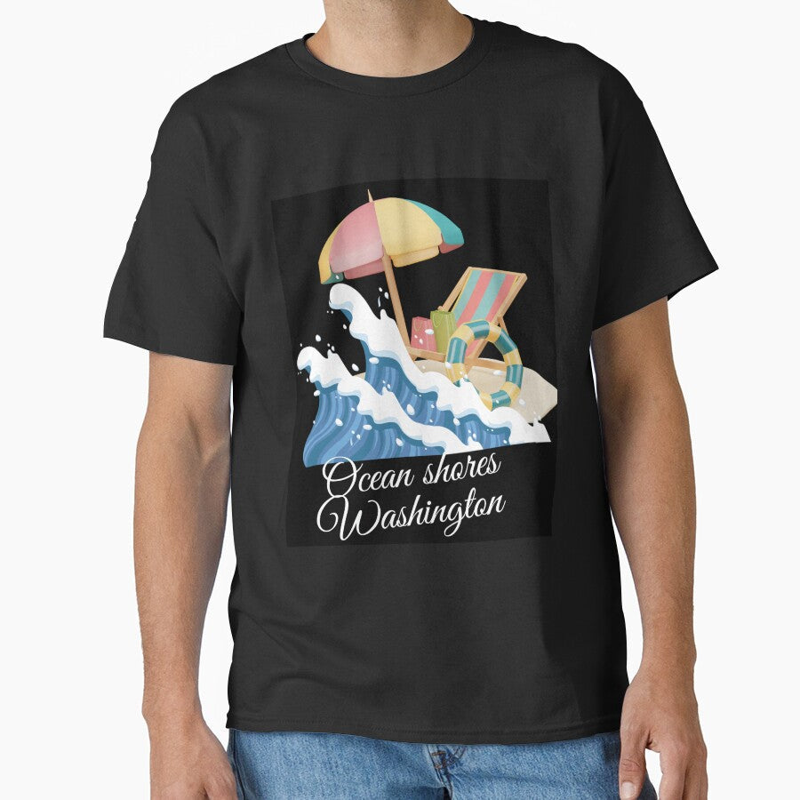 Ocean shores Washington cool design by Basma Store - Adult & Kids T-Shirts, Sweatshirts & Hoodies apparel design preview 1