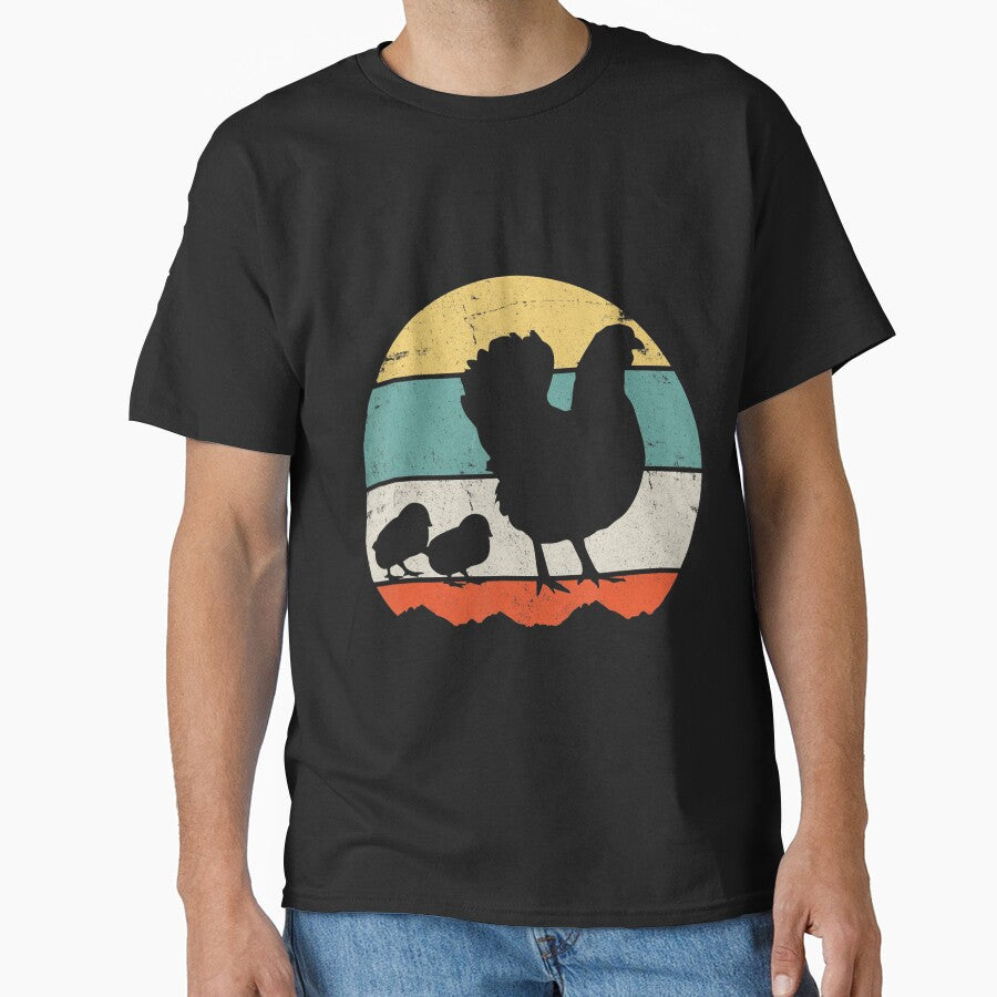 Chicken Retro Chicks Hen by MarcelaSoto - Adult & Kids T-Shirts, Sweatshirts & Hoodies apparel design preview 1