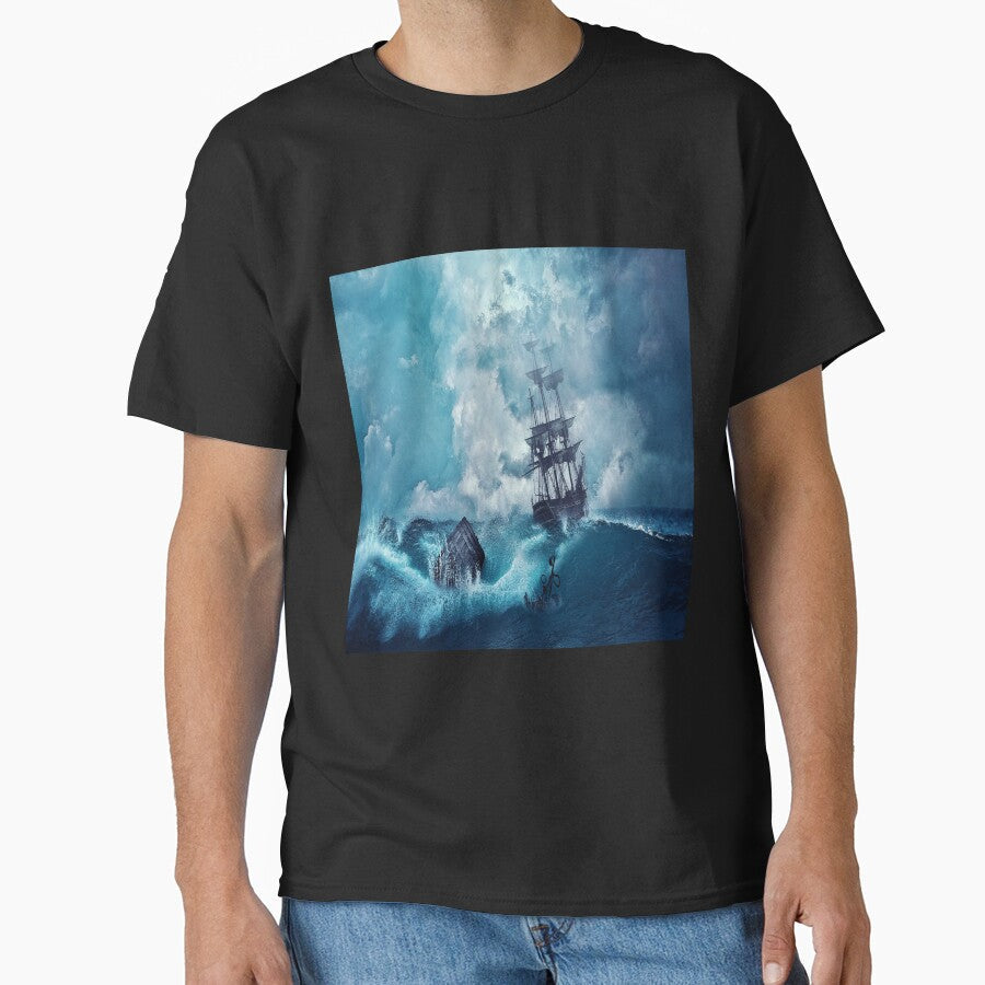 Copy of Blue Ocean storm ship by MousaObaid - Adult & Kids T-Shirts, Sweatshirts & Hoodies apparel design preview 1