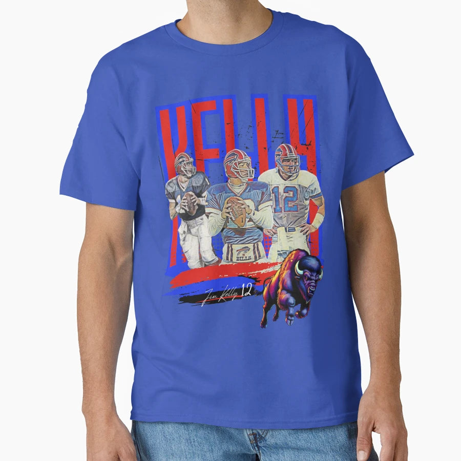 Jim Kelly Buffalo Bills Legendary T-Shirt - Graphic Print Unisex - T-Shirt, Sweatshirt, Hoodie
