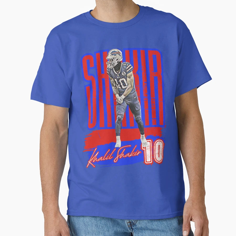 Khalil Shakir Buffalo Bills Football T-Shirt - Unique Graphic for Adults - T-Shirt, Sweatshirt, Hoodie