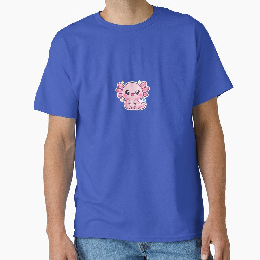 Cute Pink Axolotl Kawaii Cartoon Adorable Pastel - Adult & Kids T-Shirts, Sweatshirts & Hoodies apparel design preview 1